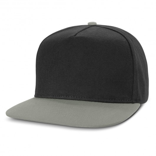 Black Light Grey Flinders Flat Peak Caps
